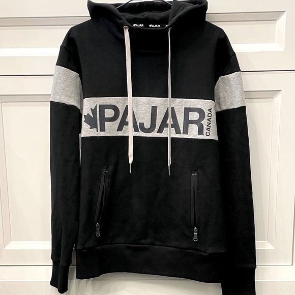 *NEW* PAJAR Canada Black and Gray Pullover Hoodie - Picture 3 of 13